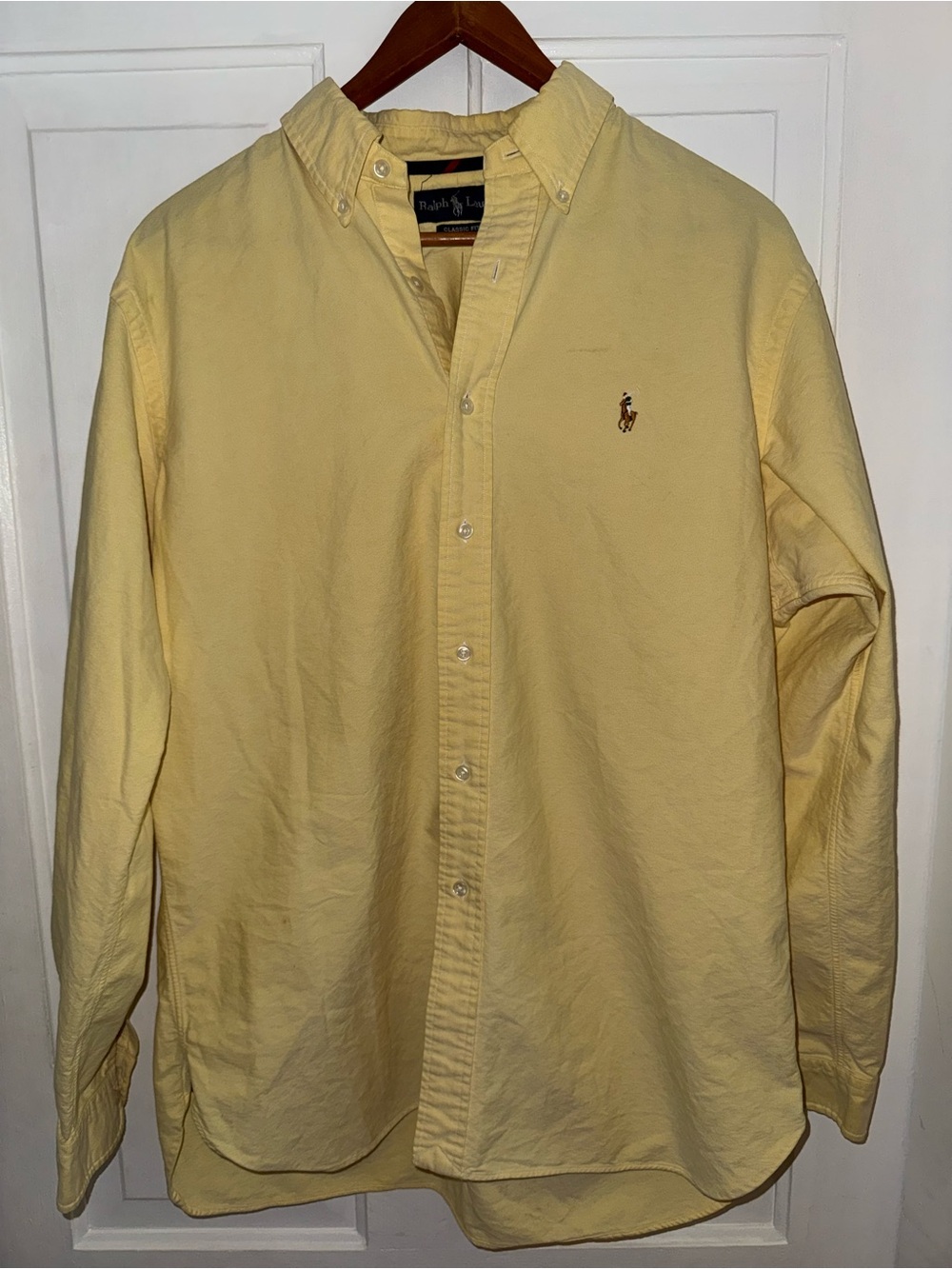 Ralph Lauren Pale Yellow Button-Down Oxford Shirt